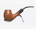 Smoking Pipe Bent Briar Wood 01 3D-Modell