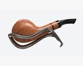Smoking Pipe Bent Briar Wood 02 3D-Modell
