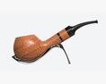 Smoking Pipe Bent Briar Wood 02 3D модель