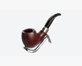 Smoking Pipe Bent Briar Wood 04 3D-Modell