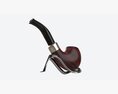 Smoking Pipe Bent Briar Wood 04 3d model