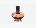 Smoking Pipe Half-bent Briar Wood 02 3D модель