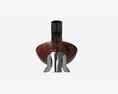 Smoking Pipe Half-bent Briar Wood 02 3D 모델 