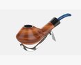 Smoking Pipe Half-bent Briar Wood 03 Modelo 3d