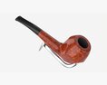 Smoking Pipe Half-bent Briar Wood 04 Modèle 3d