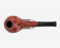 Smoking Pipe Half-bent Briar Wood 04 3Dモデル