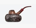 Smoking Pipe Holder Single With Pipe 3d model