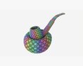 Smoking Pipe Holder Single With Pipe Modello 3D