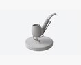 Smoking Pipe Holder Wire With Pipe Modello 3D