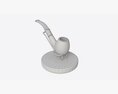 Smoking Pipe Holder Wire With Pipe 3d model