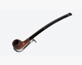 Smoking Pipe Long Briar Wood 01 3D模型