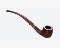 Smoking Pipe Long Briar Wood 03 Modelo 3d