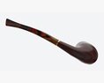 Smoking Pipe Long Briar Wood 03 3D 모델 