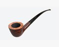 Smoking Pipe Long Briar Wood 04 3d model