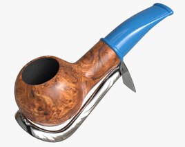 Smoking Pipe Small Briar Wood 01 3D модель