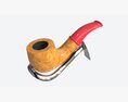 Smoking Pipe Small Briar Wood 02 3D-Modell