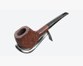 Smoking Pipe Straight Briar Wood 01 3d model