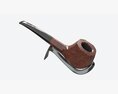 Smoking Pipe Straight Briar Wood 01 3D-Modell