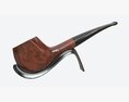 Smoking Pipe Straight Briar Wood 01 3D-Modell