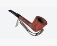 Smoking Pipe Straight Briar Wood 03 3d model