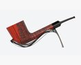 Smoking Pipe Straight Briar Wood 03 3D 모델 