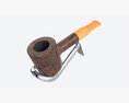 Smoking Pipe Straight Briar Wood 04 3D模型