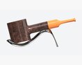 Smoking Pipe Straight Briar Wood 04 3D-Modell