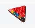Snooker Ball Set With Triangle 3d model