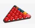 Snooker Ball Set With Triangle Modelo 3D