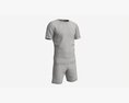 Soccer T-shirt And Shorts Blue 3D 모델 