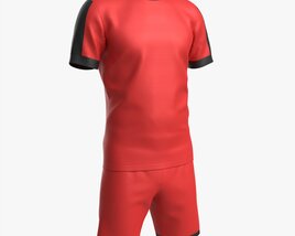 Soccer T-shirt And Shorts Red Modèle 3D