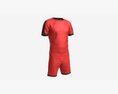 Soccer T-shirt And Shorts Red 3d model
