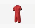 Soccer T-shirt And Shorts Red Modelo 3D