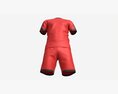 Soccer T-shirt And Shorts Red Modèle 3d