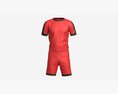 Soccer T-shirt And Shorts Red 3d model