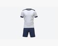 Soccer T-shirt And Shorts White 3d model