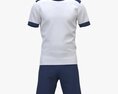 Soccer T-shirt And Shorts White 3D模型