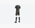 Soccer Uniform With Boots Yellow Modello 3D