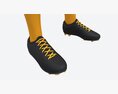 Soccer Uniform With Boots Yellow Stripes Modèle 3d