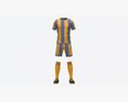 Soccer Uniform With Boots Yellow Stripes Modello 3D
