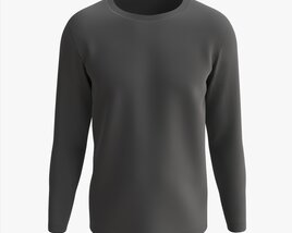 3D model of Sweatshirt For Men Mockup 01 Black