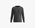 Sweatshirt For Men Mockup 01 Black 3D-Modell