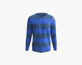 Sweatshirt For Men Mockup 01 Blue With Stripes 3D модель