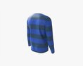 Sweatshirt For Men Mockup 01 Blue With Stripes Modelo 3D