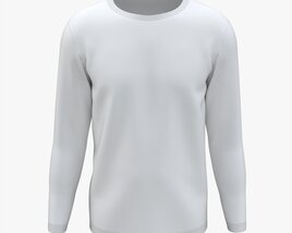 Sweatshirt For Men Mockup 01 White 3D model