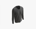 Sweatshirt For Men Mockup 02 Black Modello 3D