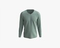 Sweatshirt For Men Mockup 02 Green Square Pattern Modelo 3d