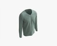 Sweatshirt For Men Mockup 02 Green Square Pattern Modello 3D