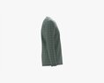 Sweatshirt For Men Mockup 02 Green Square Pattern Modelo 3d