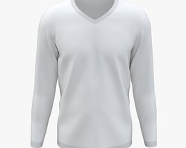 Sweatshirt For Men Mockup 02 White 3D model
